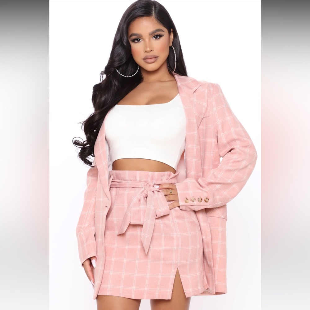 FASHION NOVA So Fancy Blazer Skirt Set Women’s S